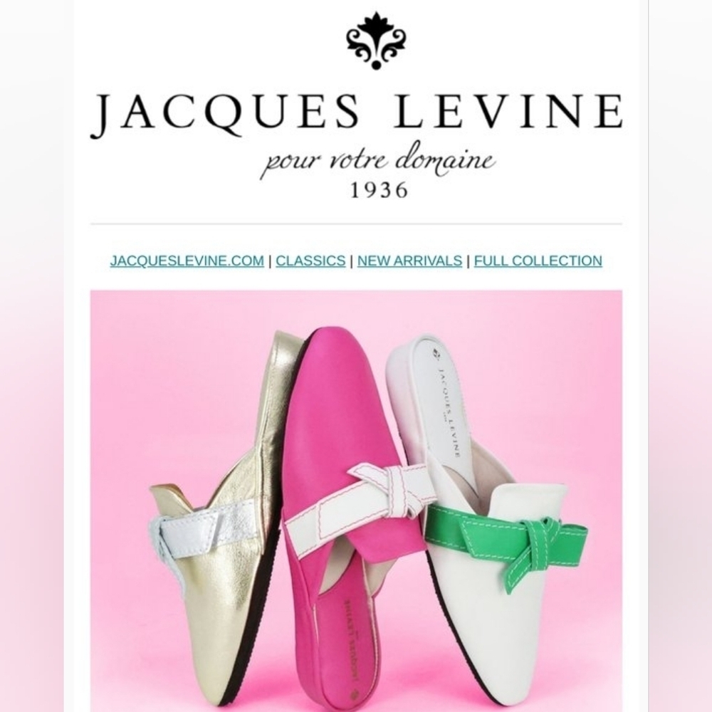 Sz 8 Jacques Levine Vintage House Retro Art Deco Peach Mint Slippers Shoes - Picture 10 of 11